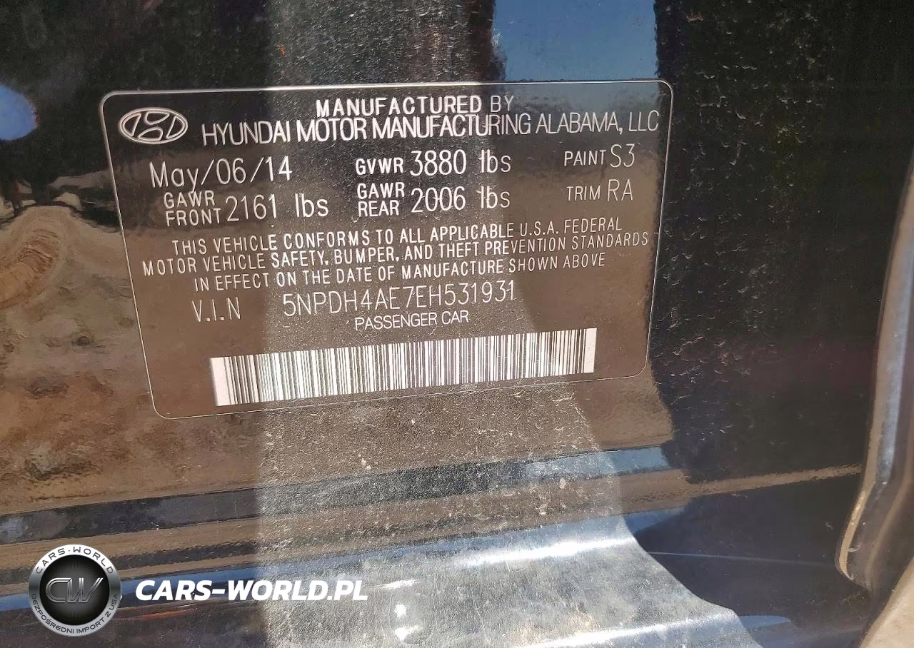 2014 Hyundai Elantra Se VIN:5NPDH4AE7EH531931 - 12