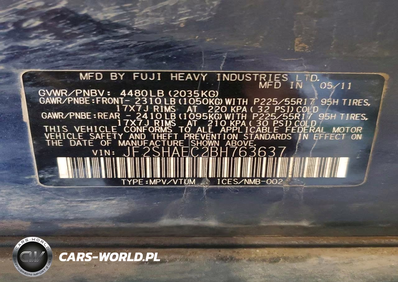 2011 Subaru Forester Limited VIN:JF2SHAEC2BH763637 - 13