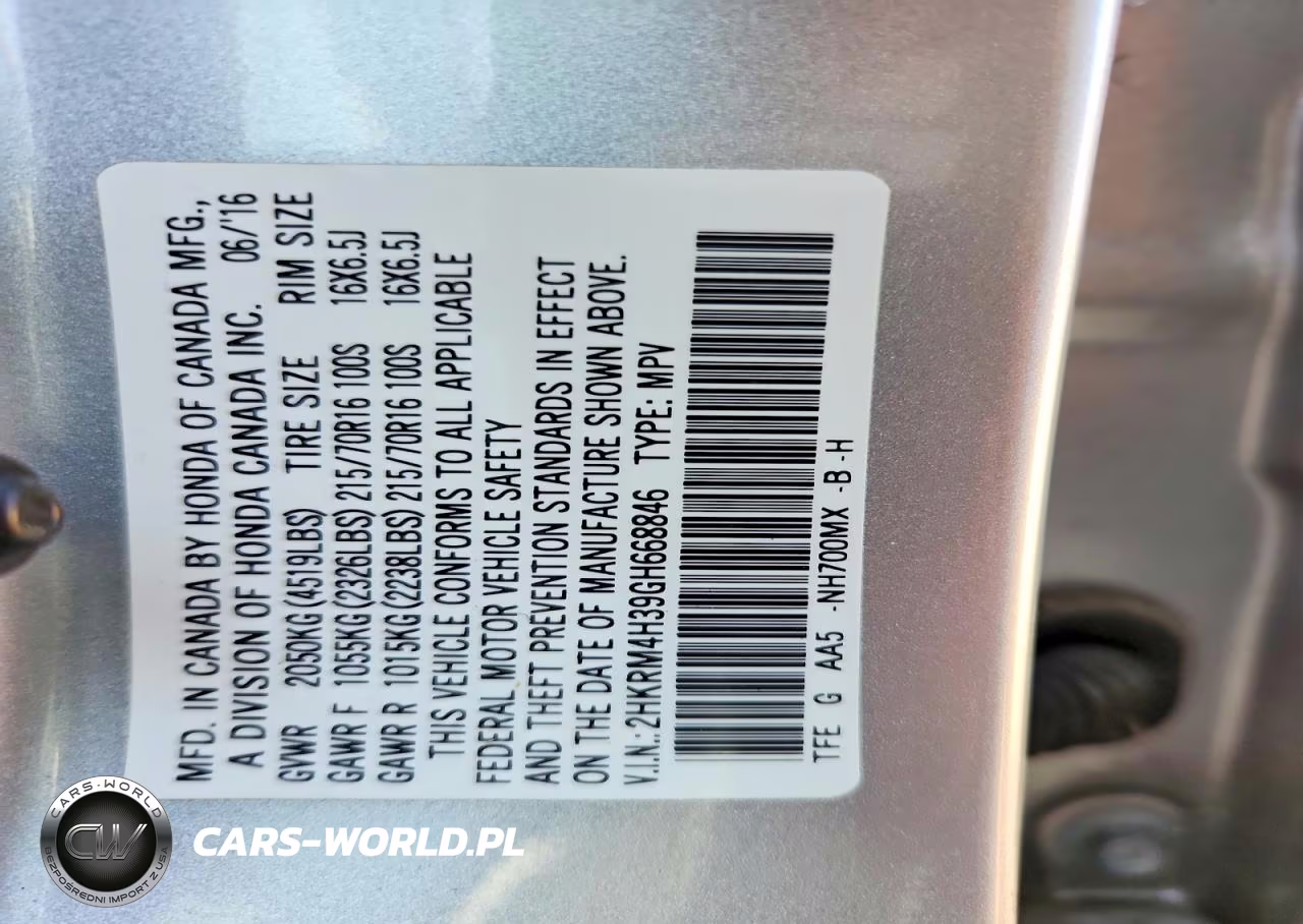 2016 Honda Cr-V Lx VIN:2HKRM4H39GH668846 - 13