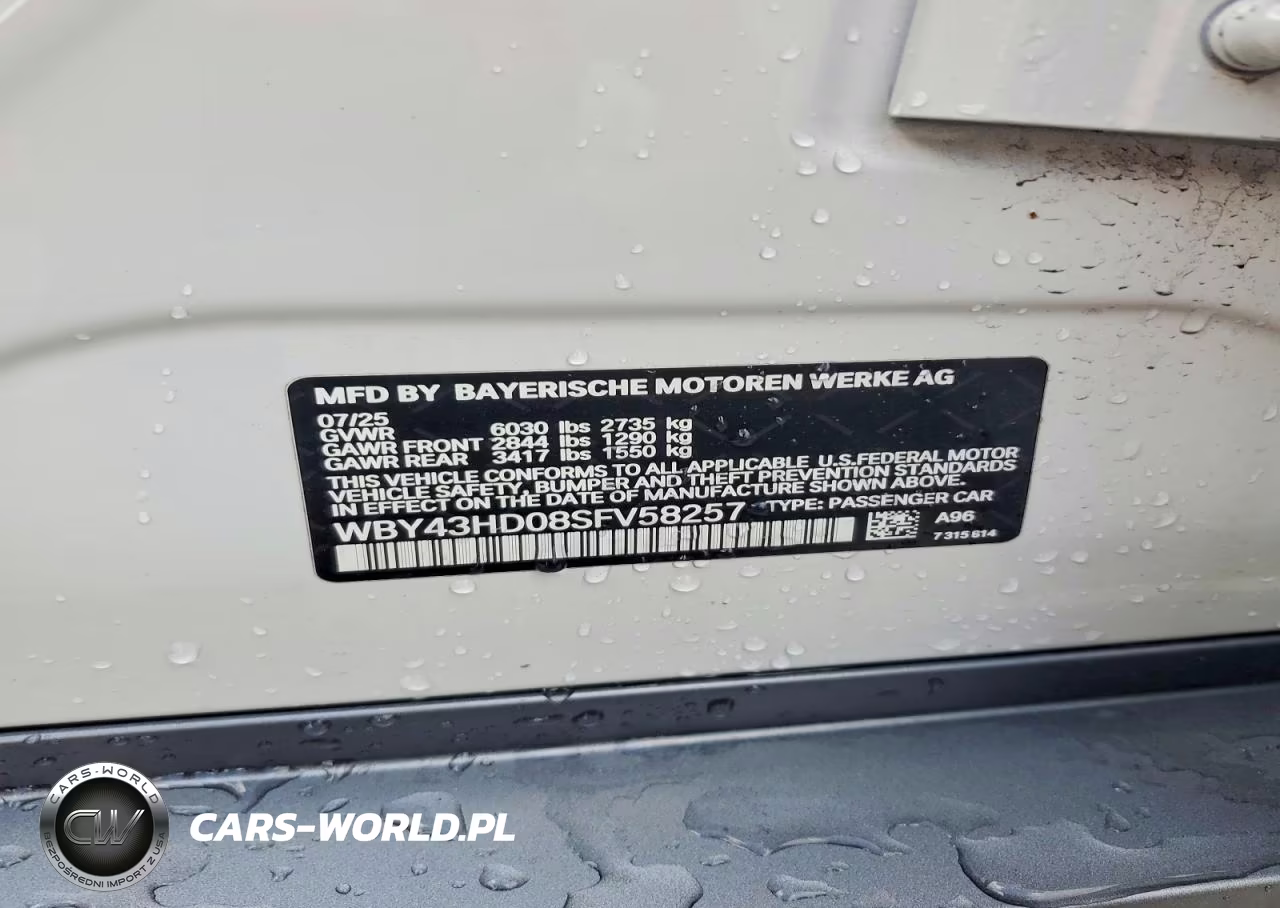 2025 BMW I4 xDrive 40 VIN:WBY43HD08SFV58257 - 12