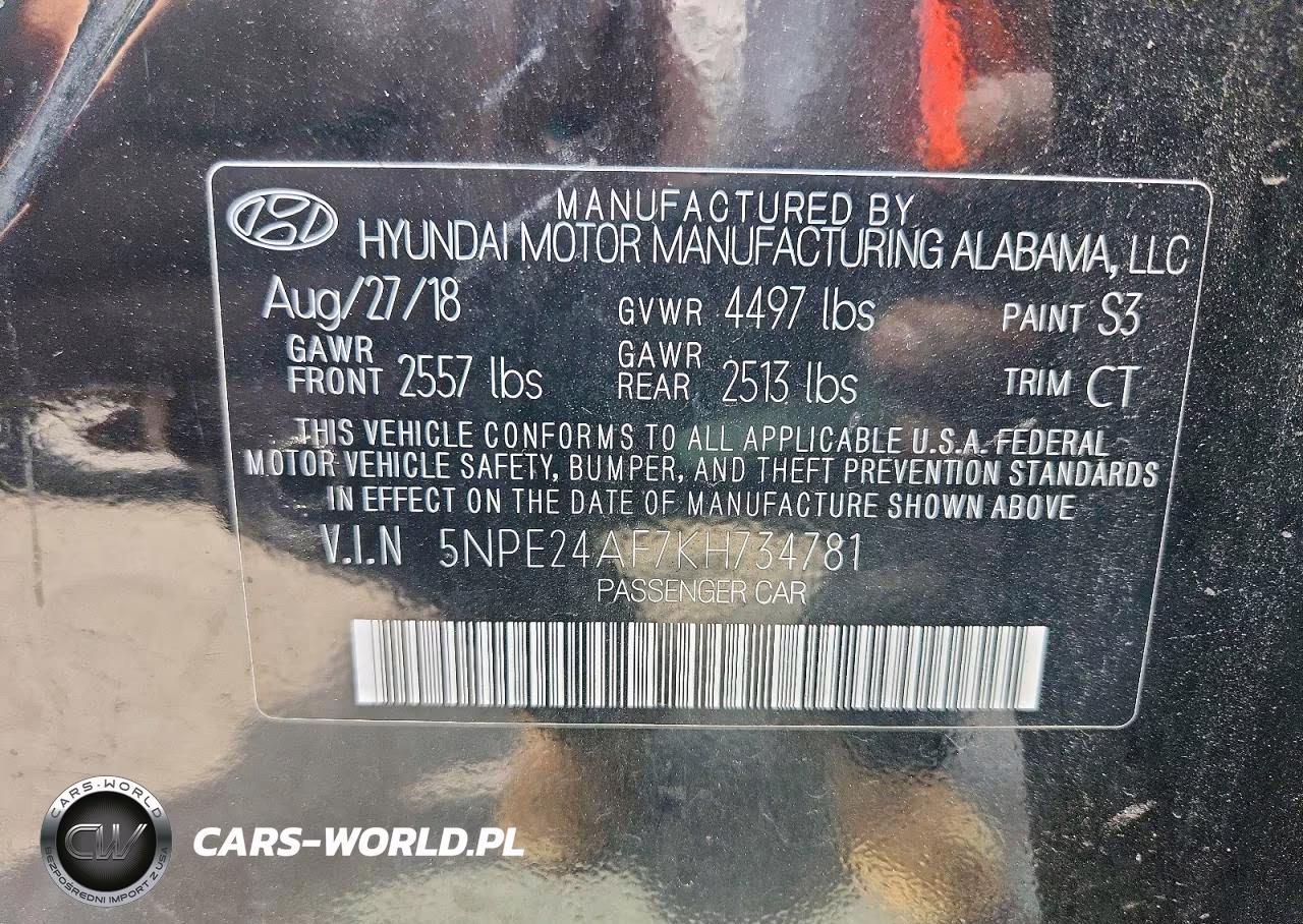 2019 Hyundai Sonata Se VIN:5NPE24AF7KH734781 - 12
