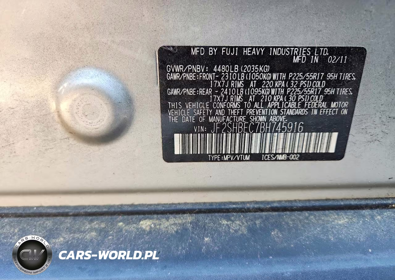 2011 Subaru Forester Limited VIN:JF2SHBEC7BH745916 - 13