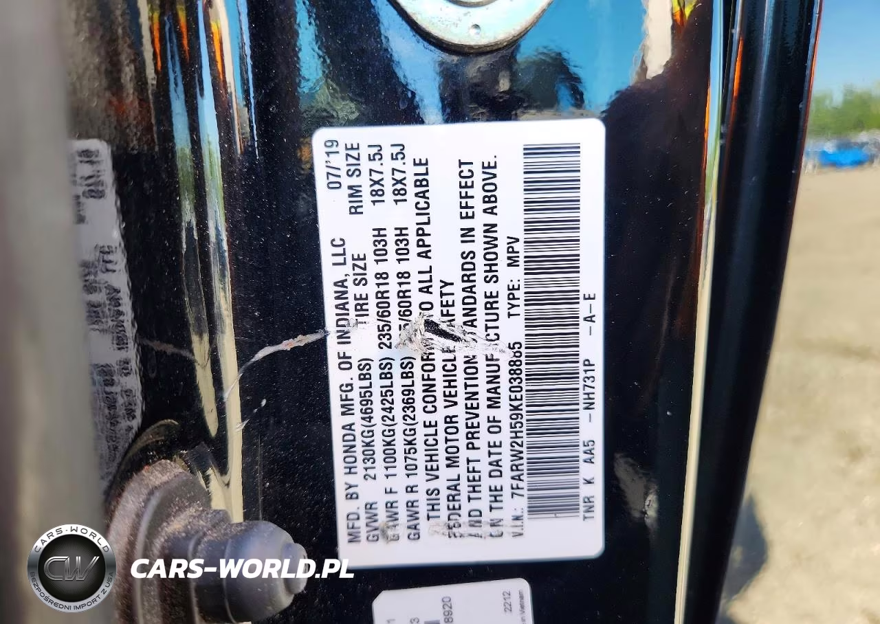 2019 Honda Cr-V Ex VIN:7FARW2H59KE038885 - 13