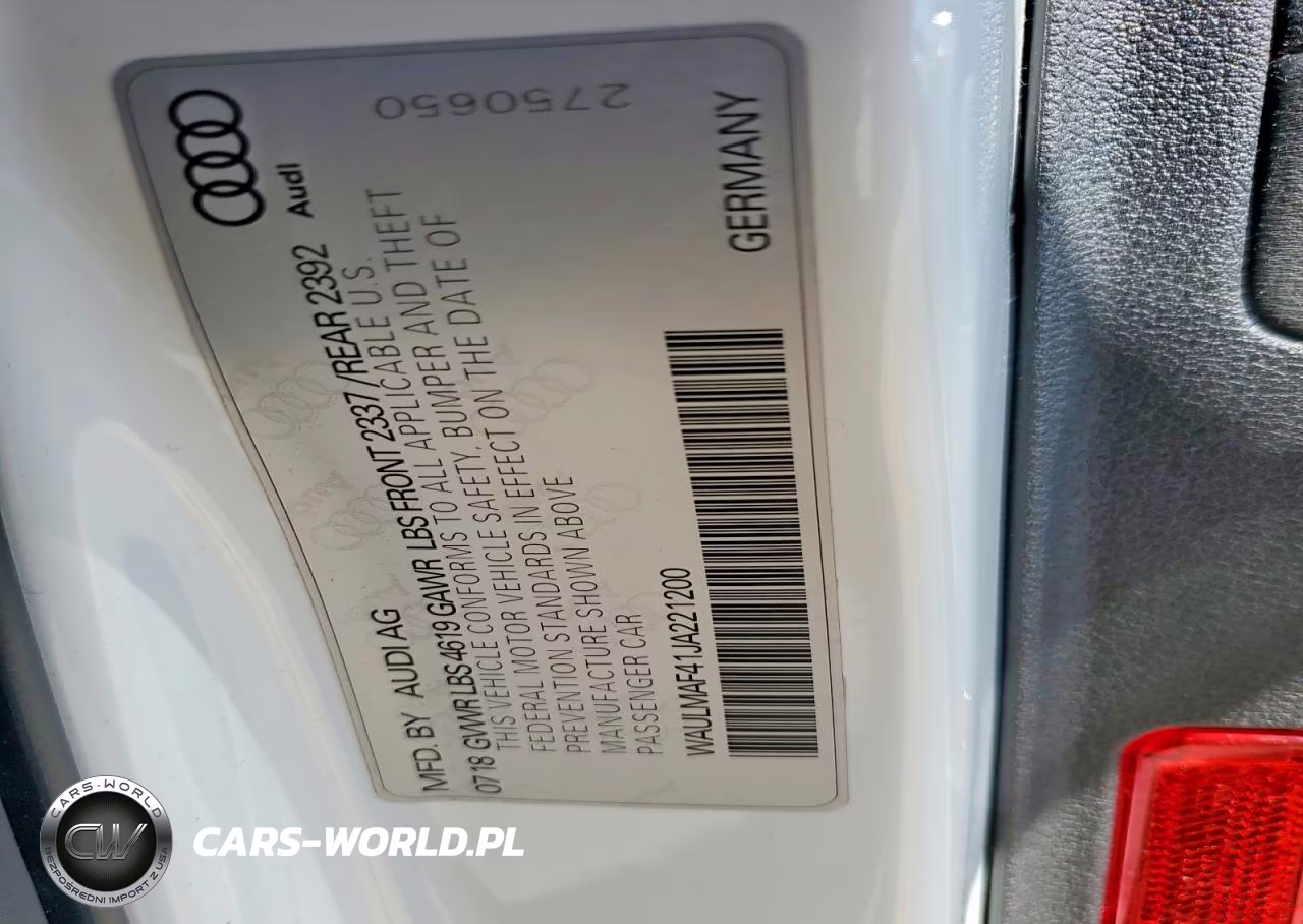 2018 Audi A4 Premium Plus VIN:WAULMAF41JA221200 - 12