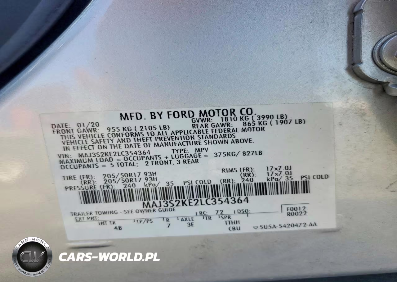 2020 Ford Ecosport Titanium VIN:MAJ3S2KE2LC354364 - 12