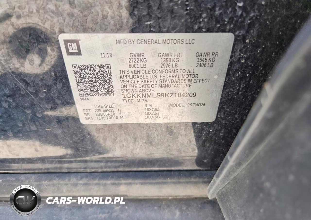 2019 GMC Acadia Slt-1 VIN:1GKKNMLS9KZ184209 - 13