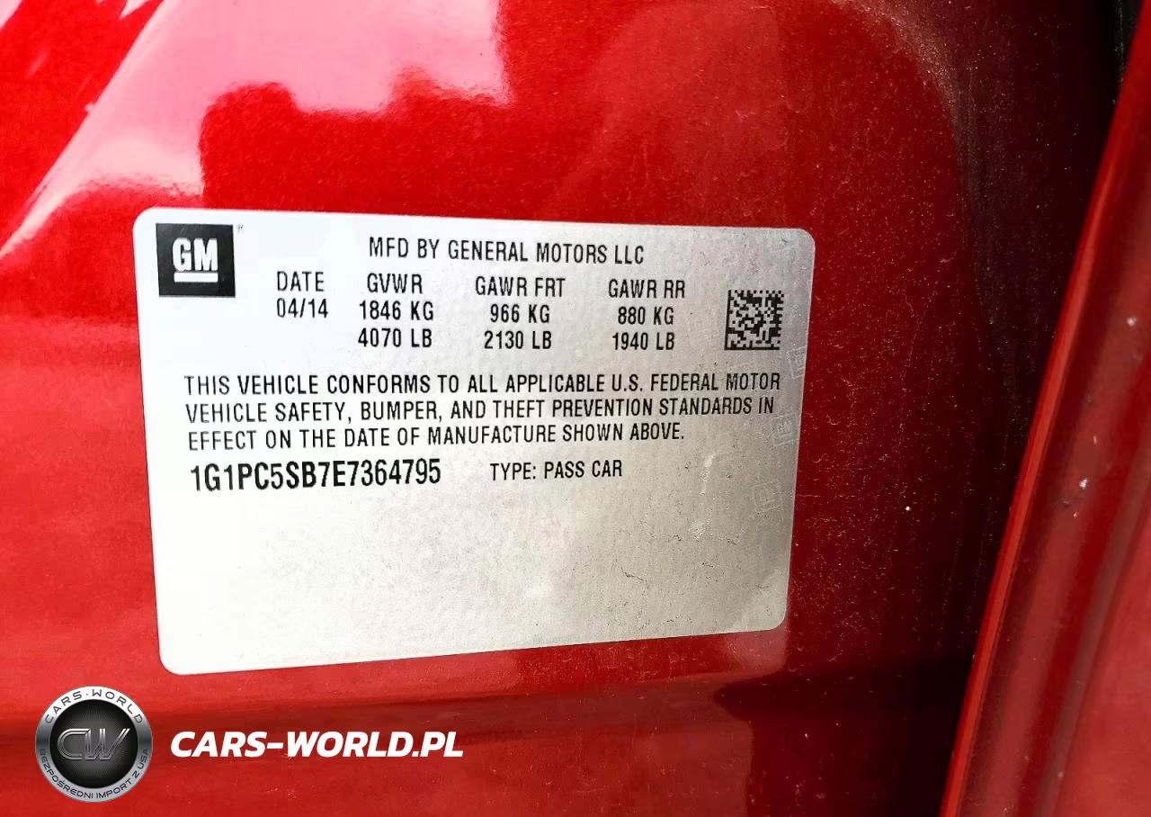 2014 Chevrolet Cruze Lt VIN:1G1PC5SB7E7364795 - 12