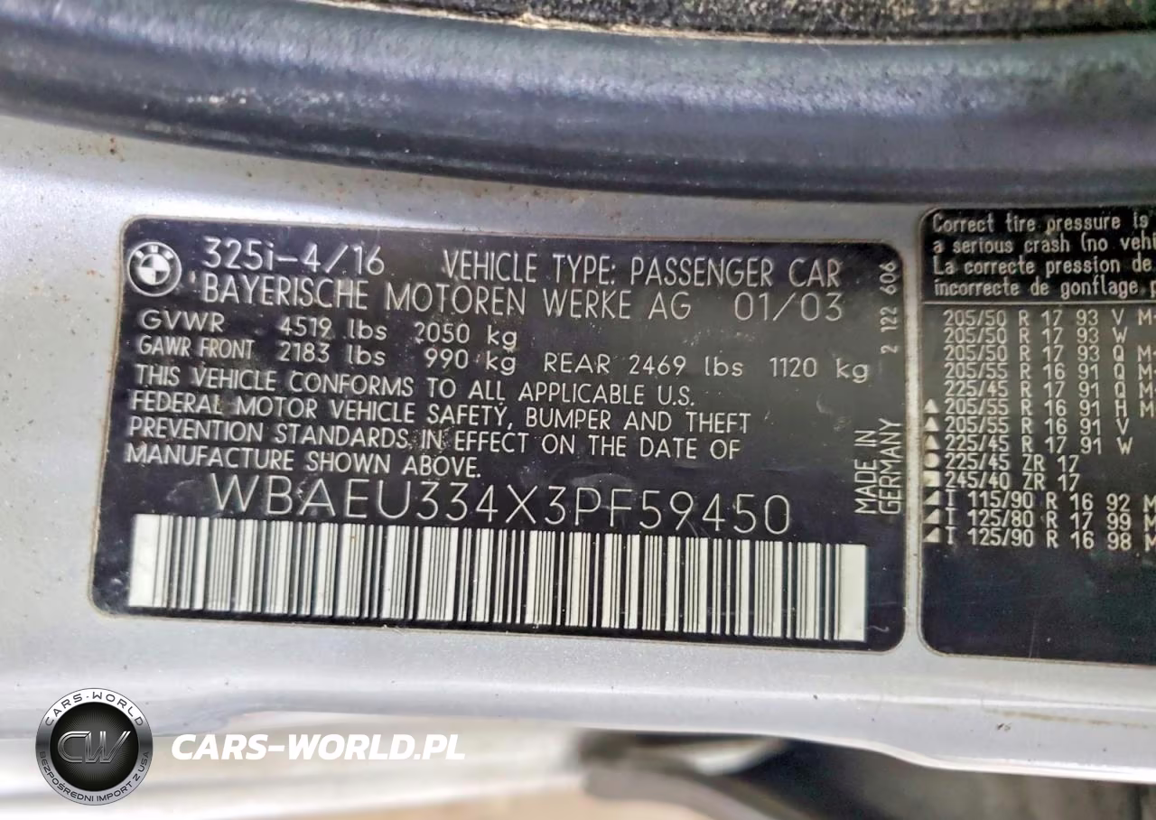2003 BMW 325 Xi VIN:WBAEU334X3PF59450 - 12