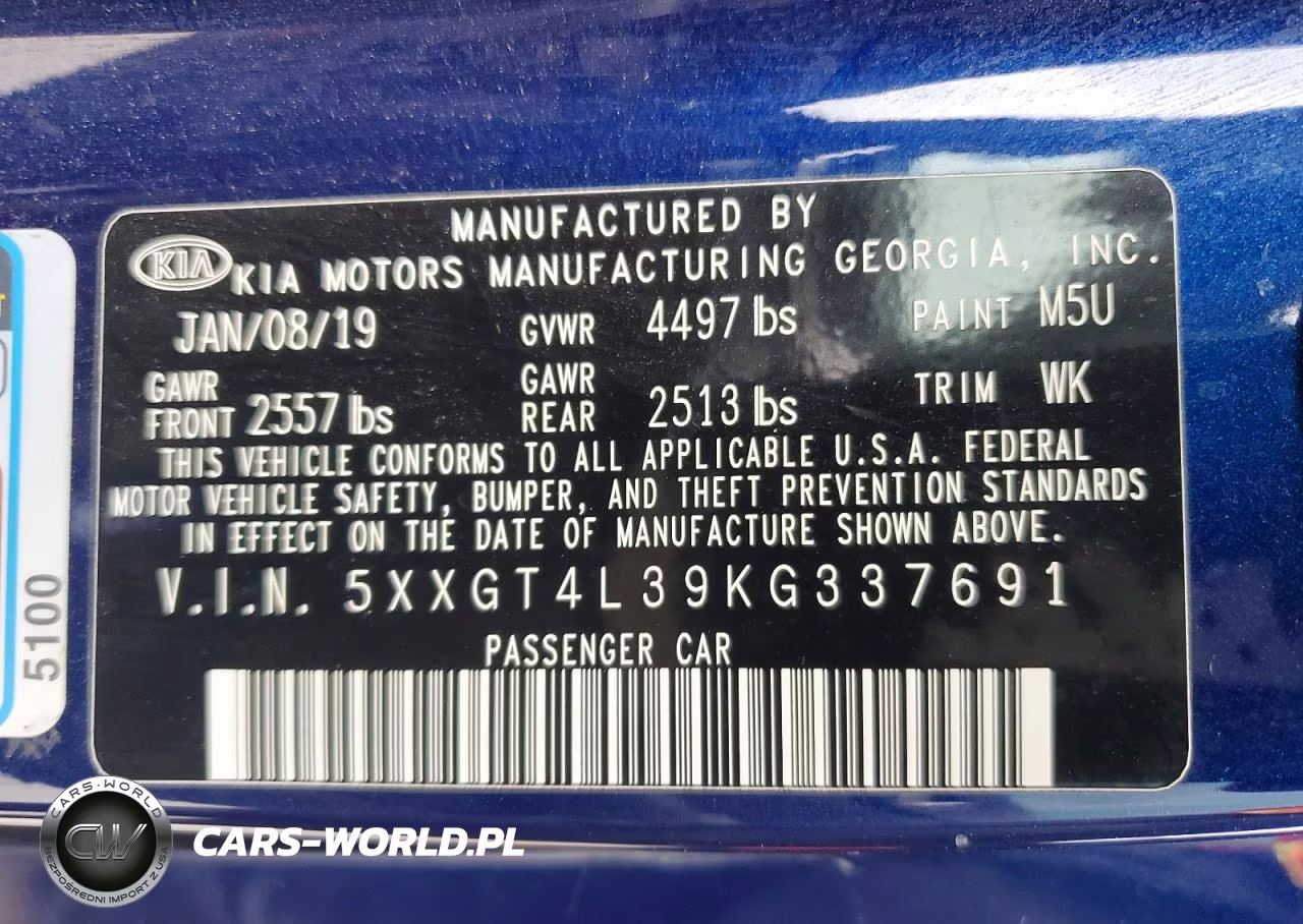 2019 Kia Optima Lx VIN:5XXGT4L39KG337691 - 12