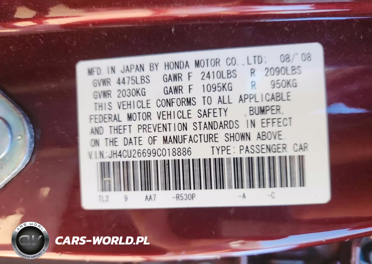 2009 Acura Tsx VIN:JH4CU26699C018886 - 12