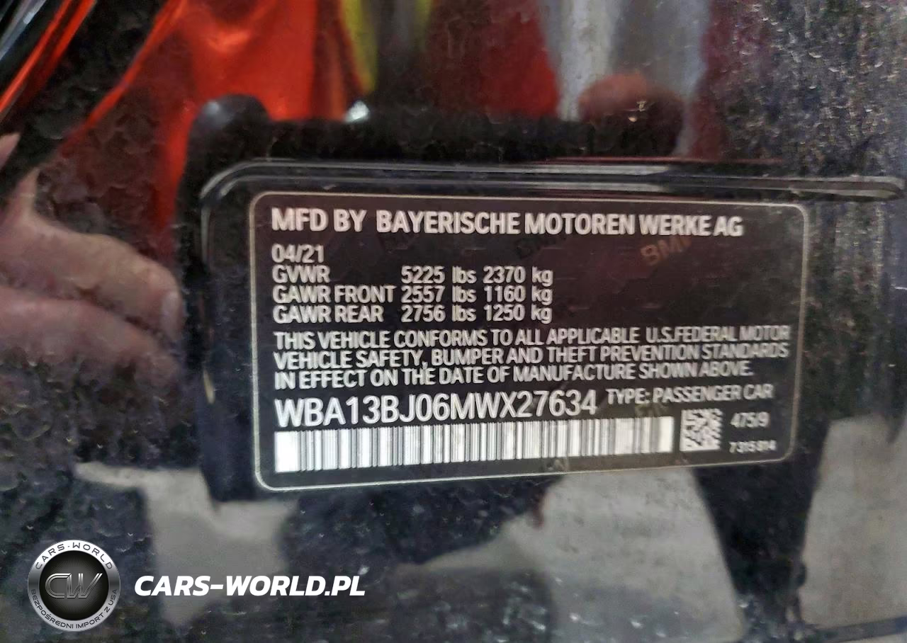 2021 BMW 530 Xi VIN:WBA13BJ06MWX27634 - 12