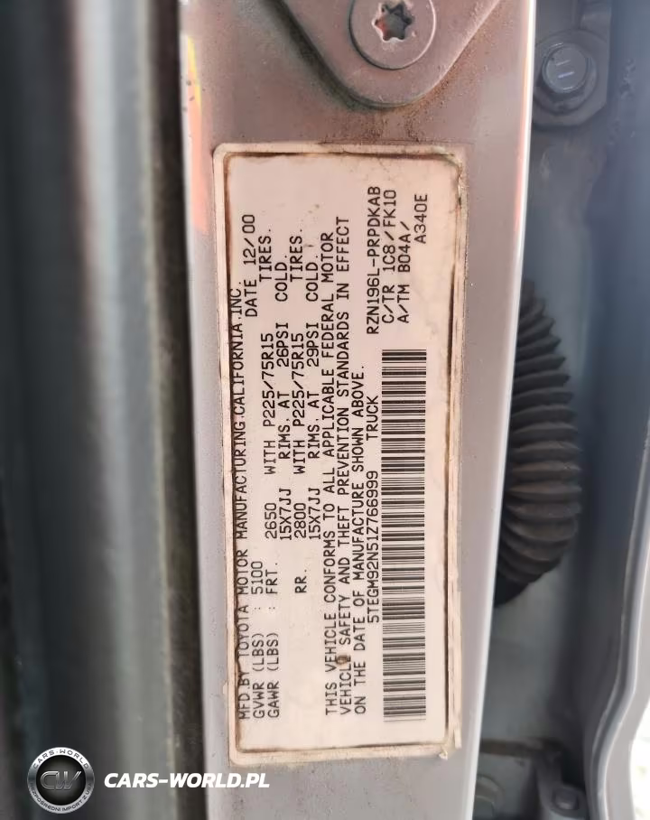 2001 Toyota Tacoma Double Cab Prerunner VIN:5TEGM92N51Z766999 - 12