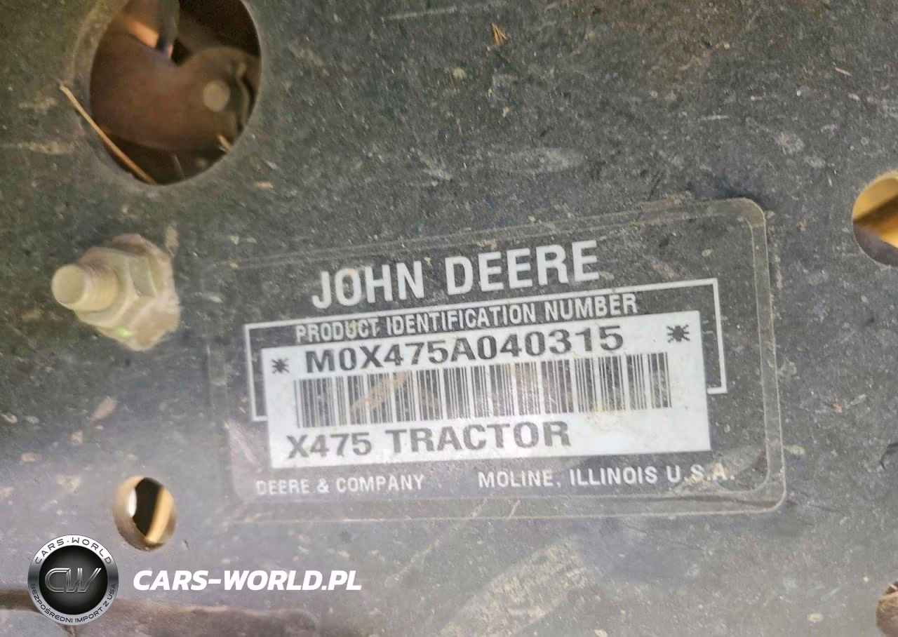 2010 John Deere X475 Lawn Mower VIN:M0X475A040315 - 10