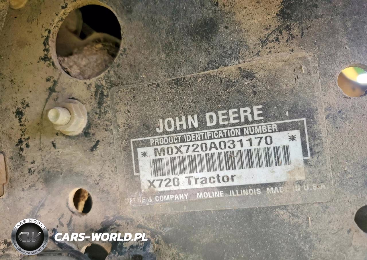 2011 John Deere X720 Lawn Mower VIN:M0X720A031170 - 10