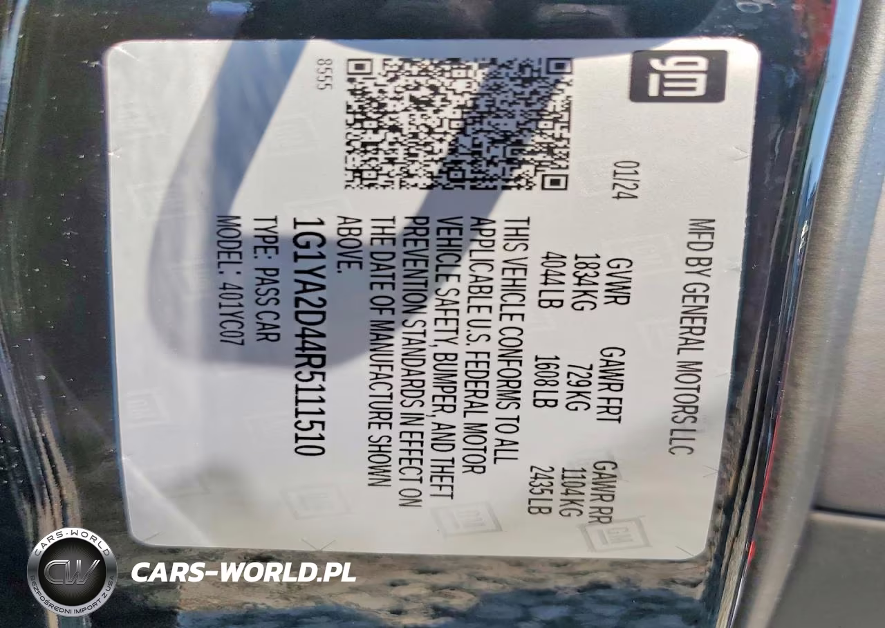 2024 Chevrolet Corvette Stingray 1Lt VIN:1G1YA2D44R5111510 - 13