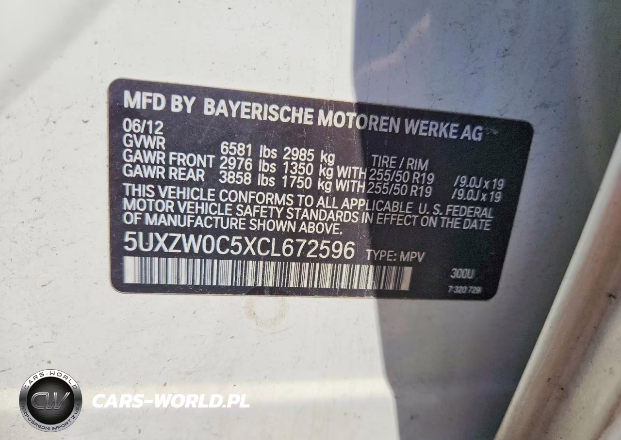 2012 BMW X5 xDrive35D VIN:5UXZW0C5XCL672596 - 13