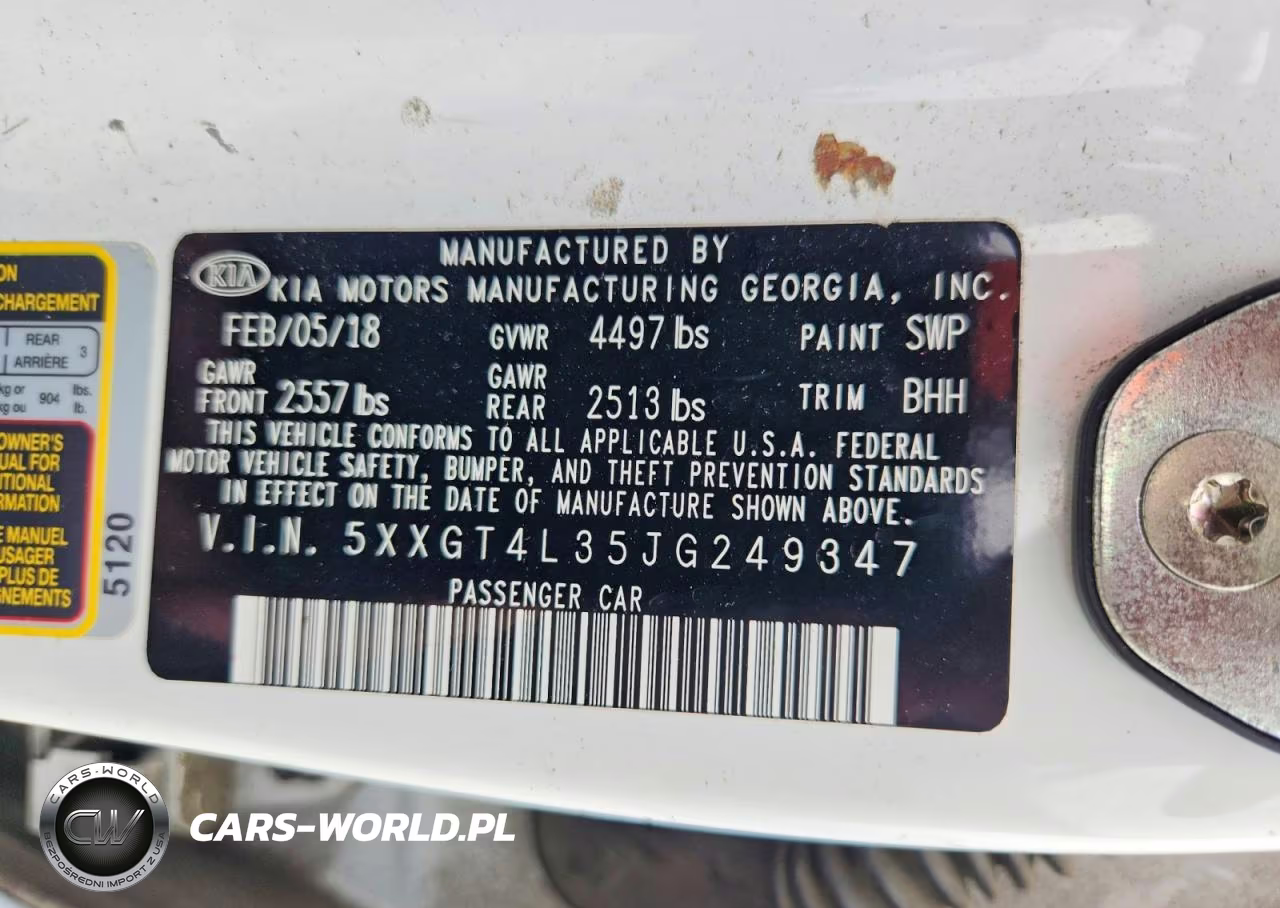 2018 Kia Optima Lx VIN:5XXGT4L35JG249347 - 13