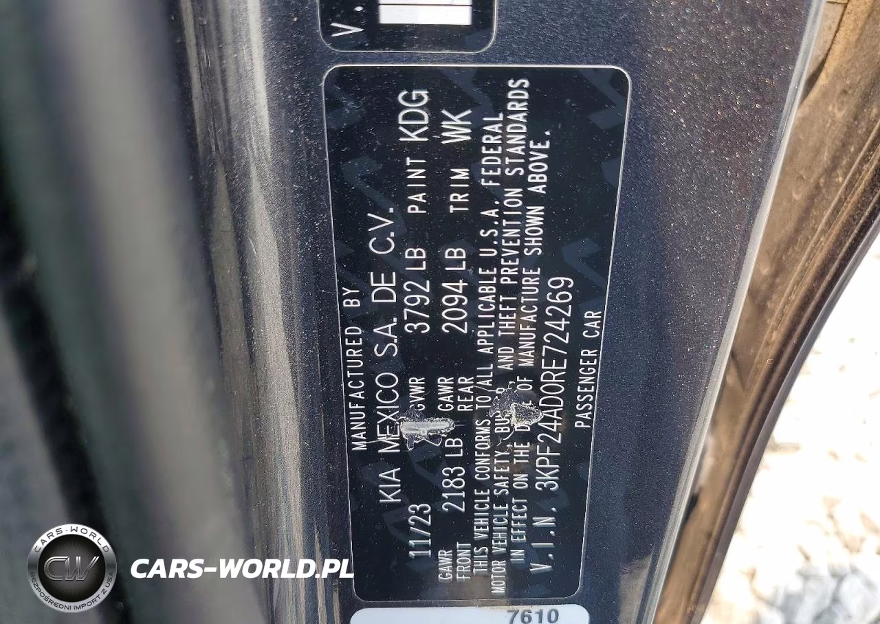 2024 Kia Forte Lxs VIN:3KPF24AD0RE724269 - 12