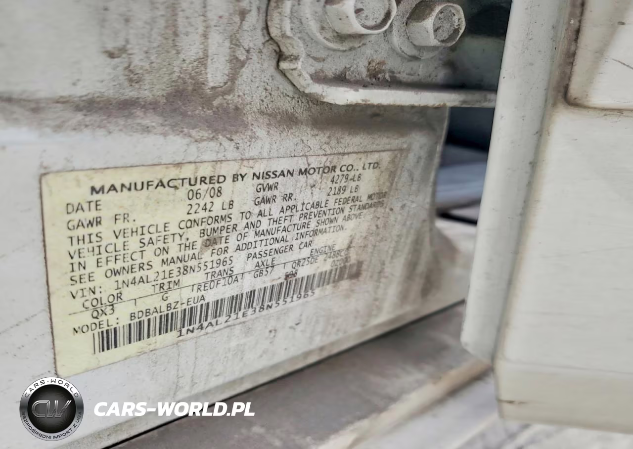 2008 Nissan Altima 2.5 VIN:1N4AL21E38N551965 - 13