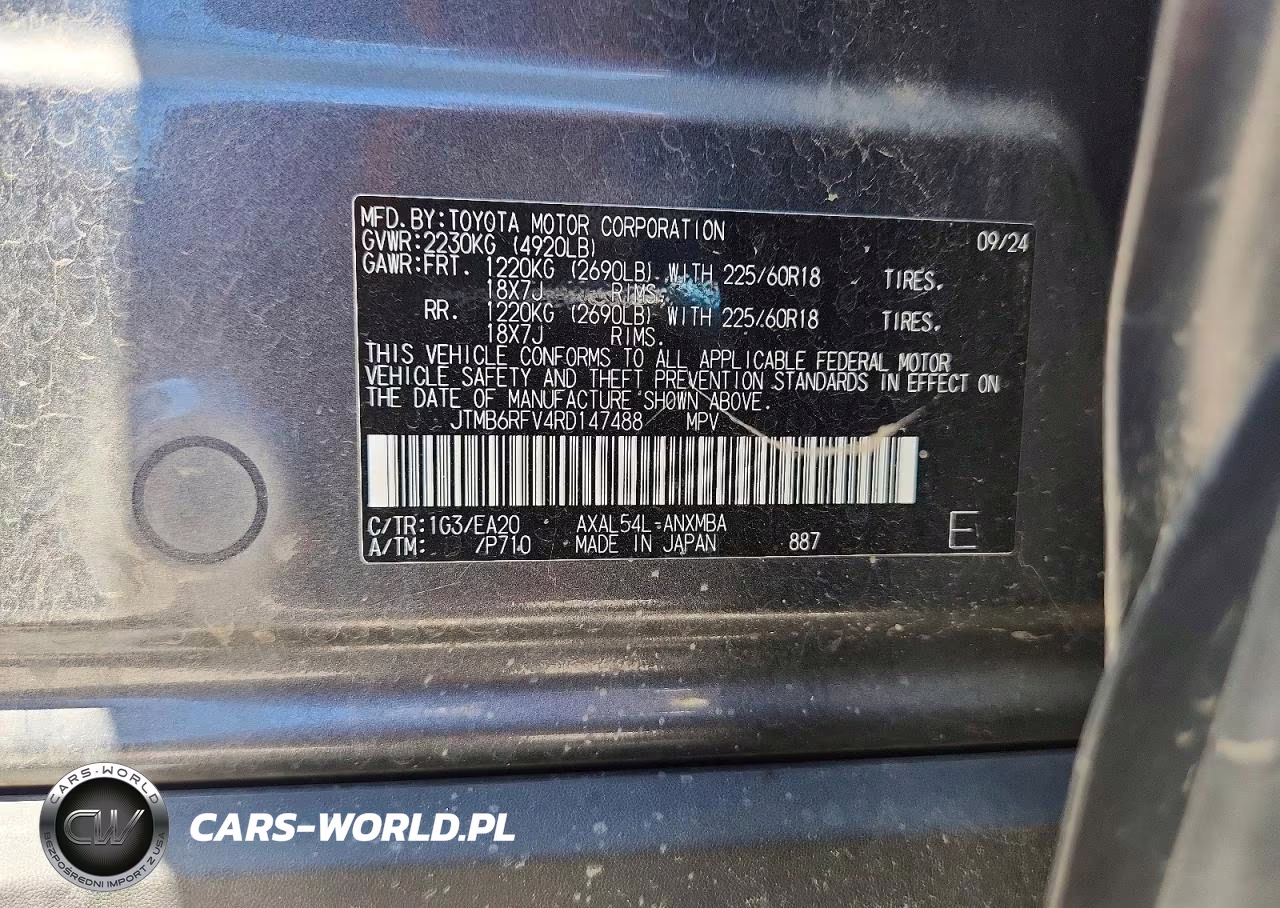 2024 Toyota Rav4 Xle Premium VIN:JTMB6RFV4RD147488 - 12