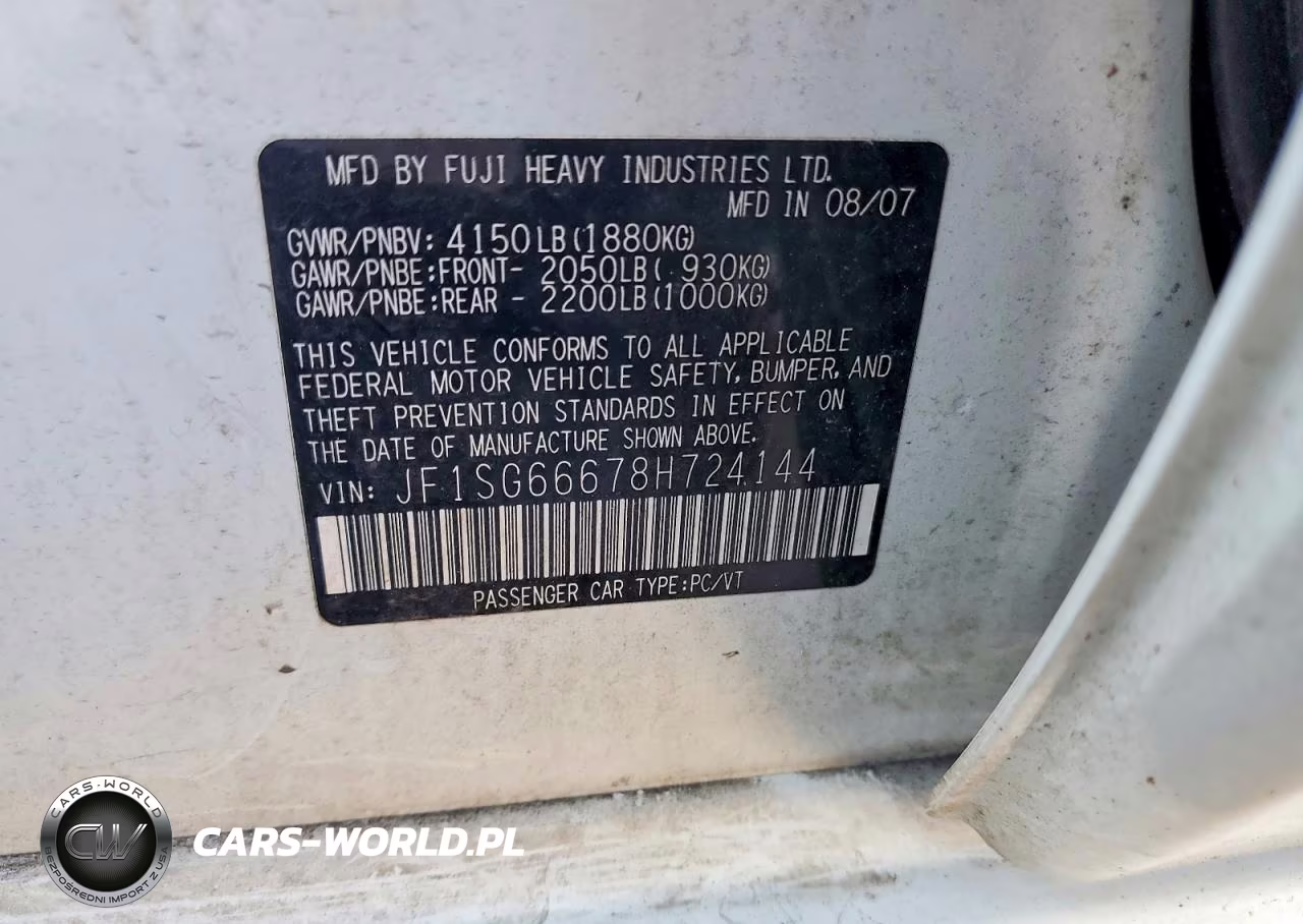 2008 Subaru Forester Sports 2.5X VIN:JF1SG66678H724144 - 12