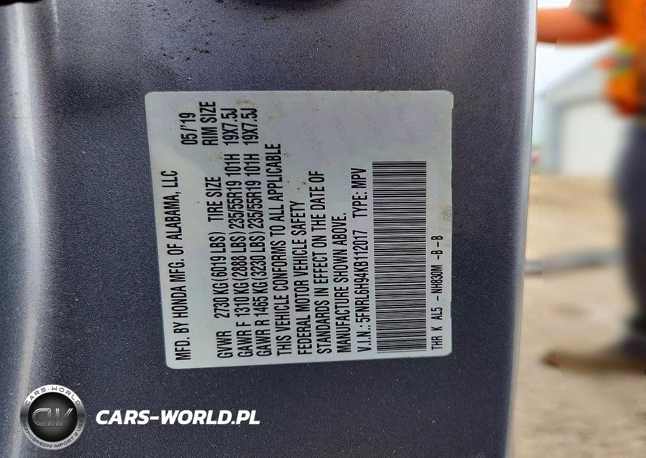 2019 Honda Odyssey Elite VIN:5FNRL6H94KB112017 - 13