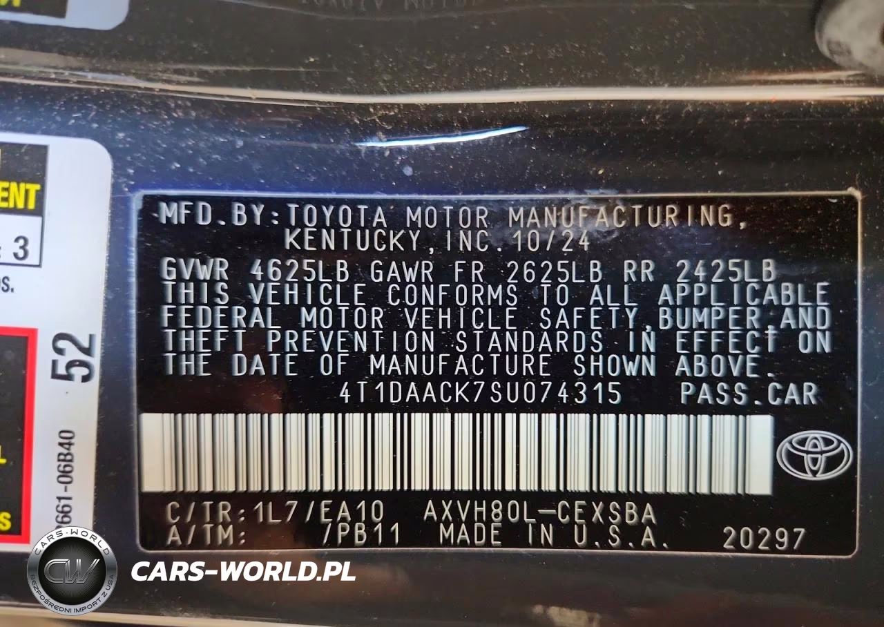 2025 Toyota Camry Se VIN:4T1DAACK7SU074315 - 12