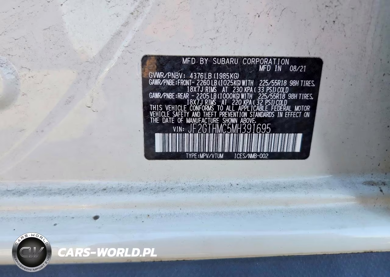 2021 Subaru Crosstrek Limited VIN:JF2GTHMC5MH391695 - 12