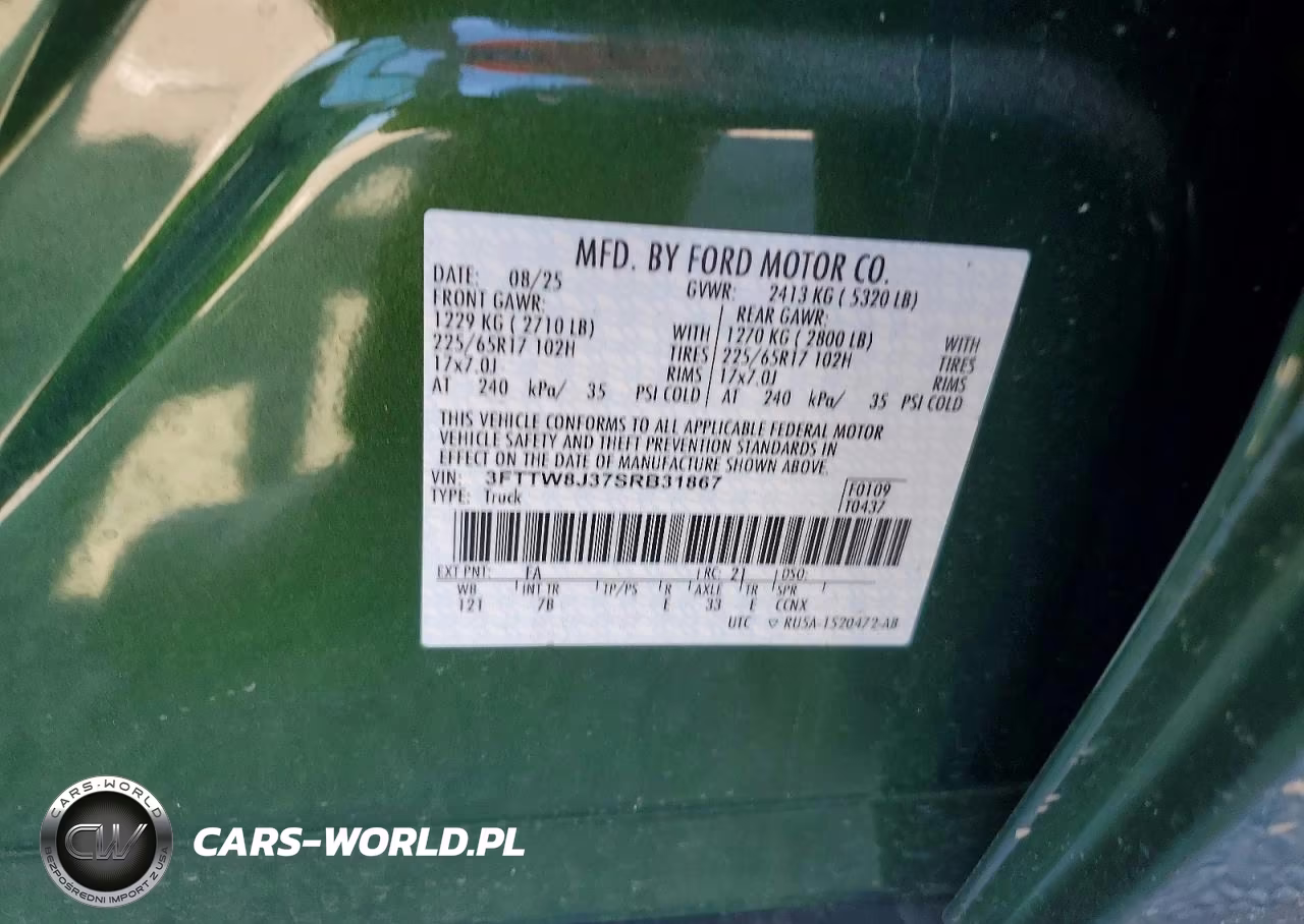 2025 Ford Maverick Xlt VIN:3FTTW8J37SRB31867 - 12