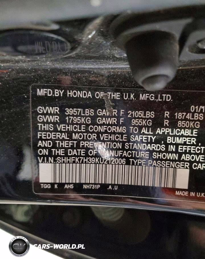 2019 Honda Civic Lx VIN:SHHFK7H39KU212006 - 13
