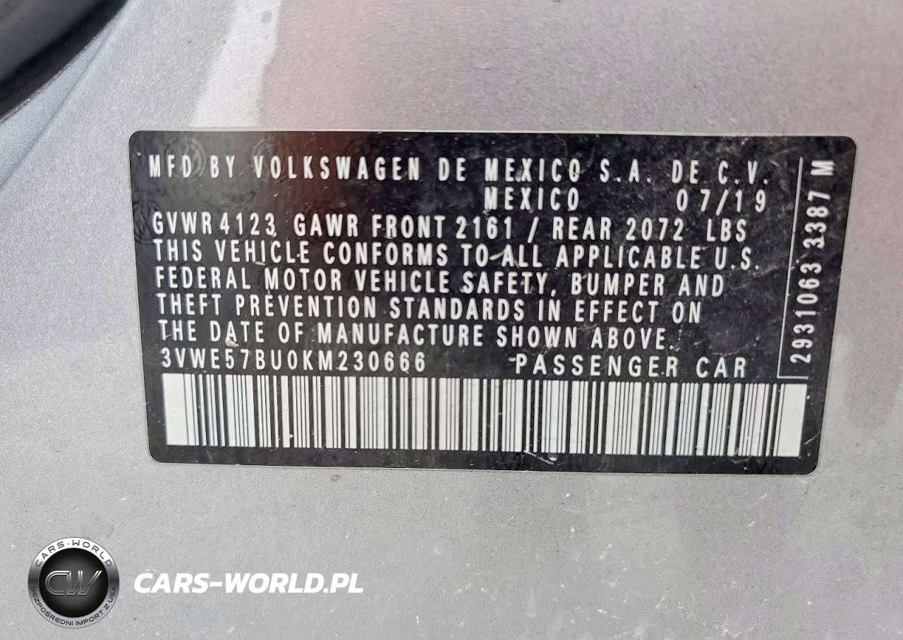 2019 Volkswagen Jetta Sel VIN:3VWE57BU0KM230666 - 12