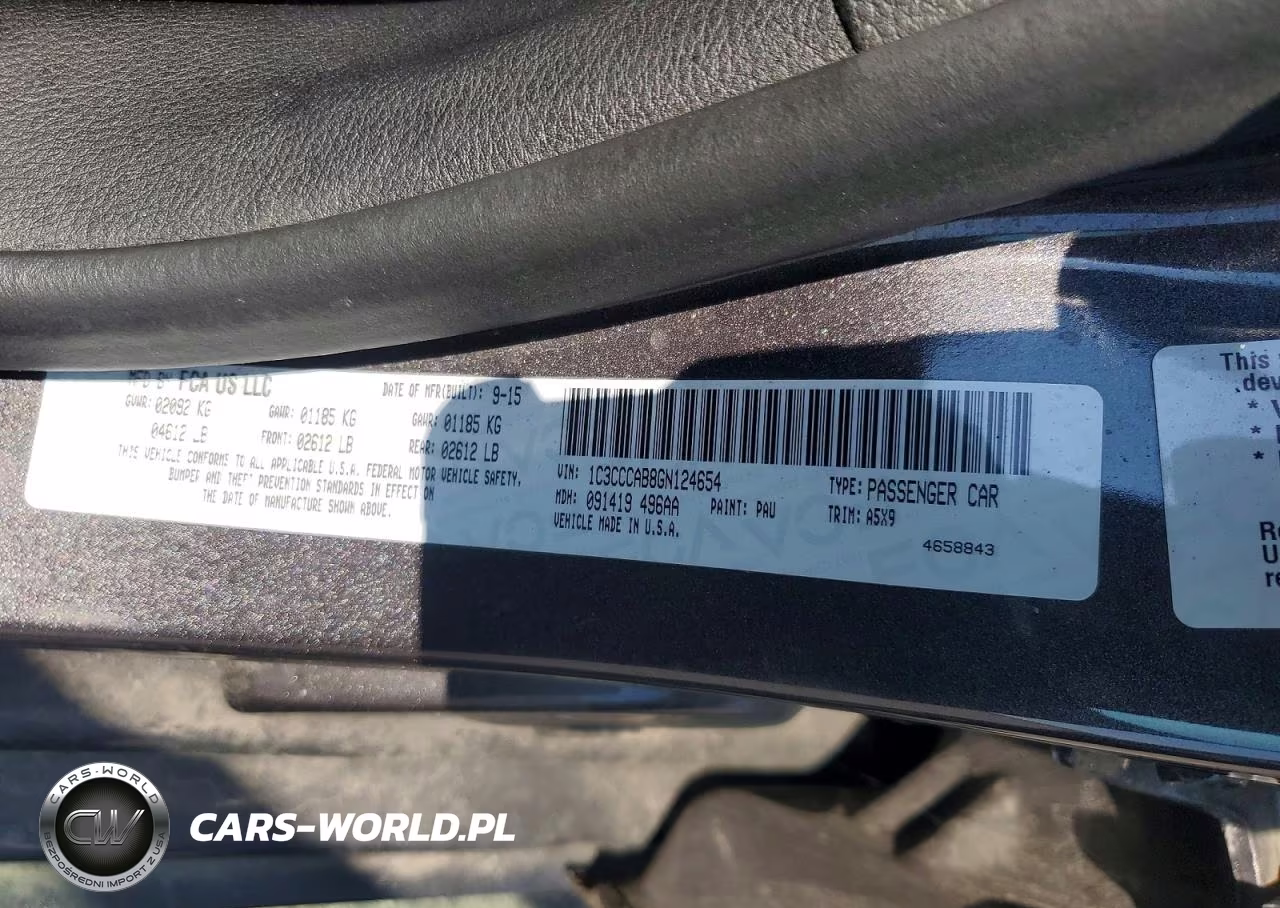 2016 Chrysler 200 Limited VIN:1C3CCCAB8GN124654 - 12