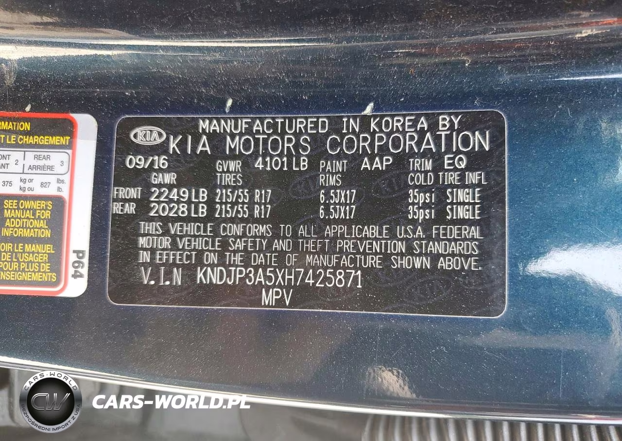 2017 Kia Soul + VIN:KNDJP3A5XH7425871 - 13