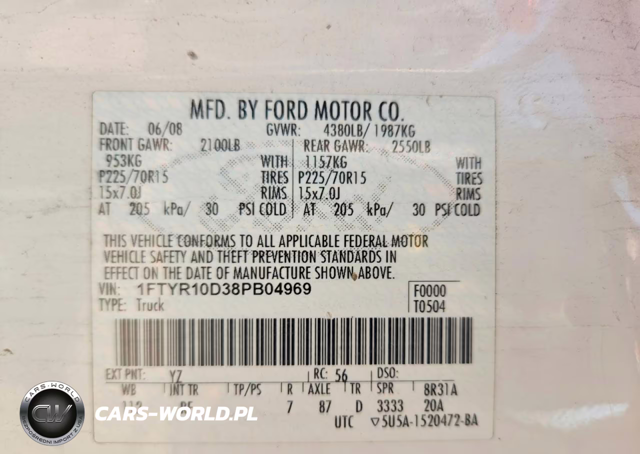 2008 Ford Ranger VIN:1FTYR10D38PB04969 - 13