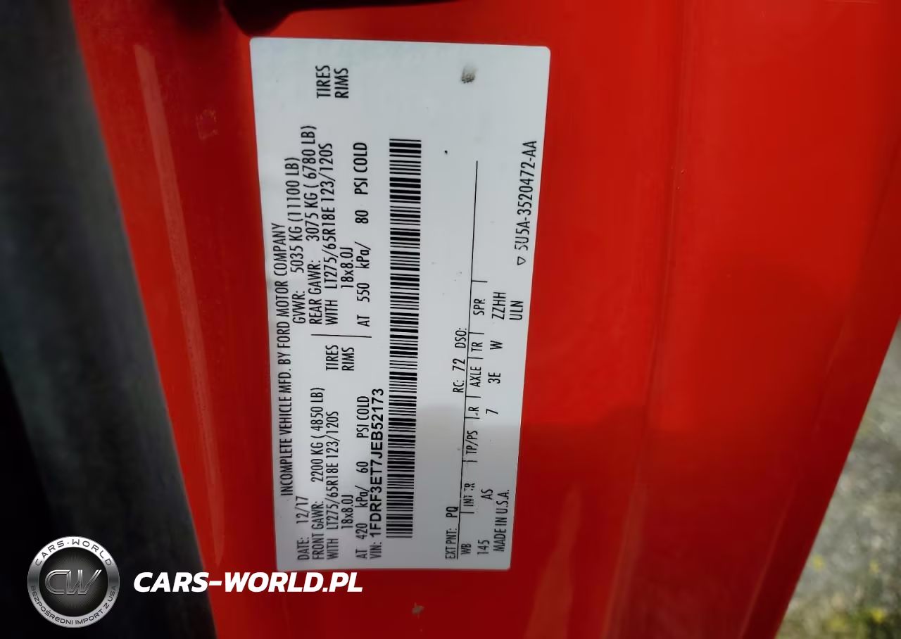 2018 Ford F350 Super Duty VIN:1FDRF3ET7JEB52173 - 12