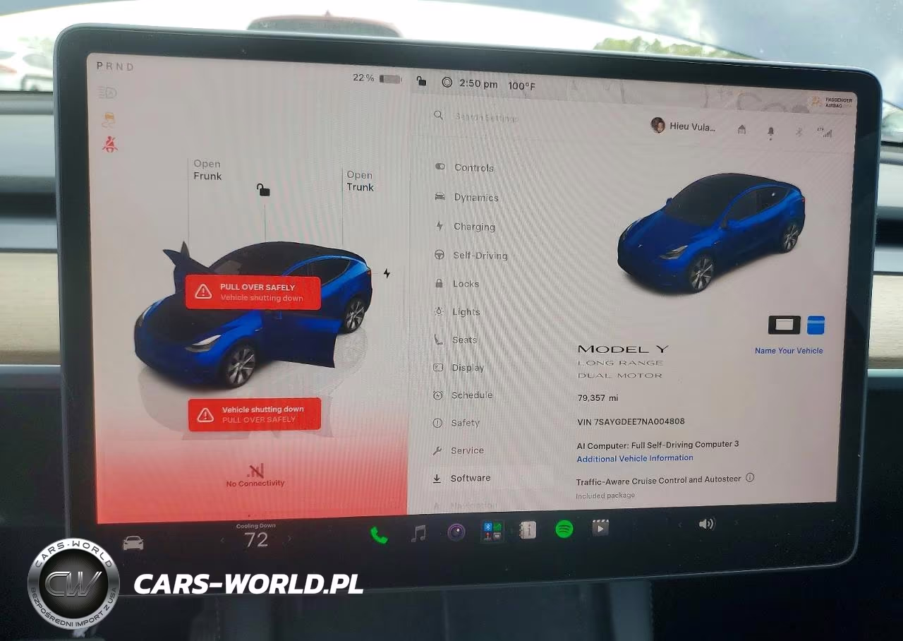 2022 Tesla Model Y VIN:7SAYGDEE7NA004808 - 9
