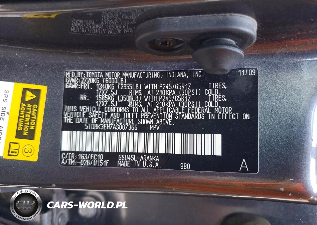 2010 Toyota Highlander Base VIN:5TDBK3EH7AS007366 - 13