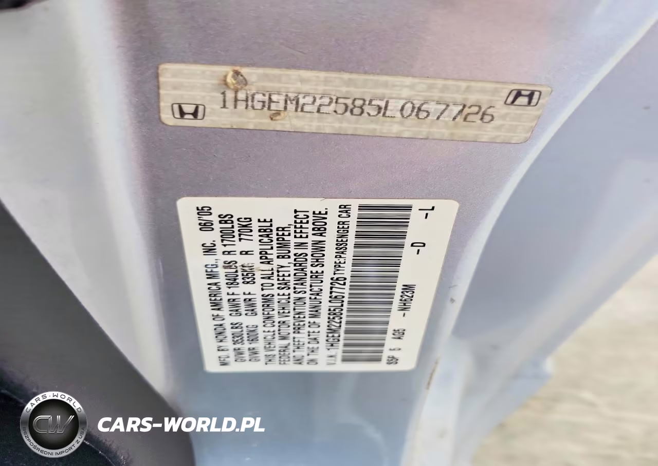 2005 Honda Civic Lx VIN:1HGEM22585L067726 - 12