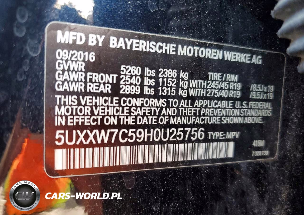 2017 BMW X4 xDrivem40I VIN:5UXXW7C59H0U25756 - 12
