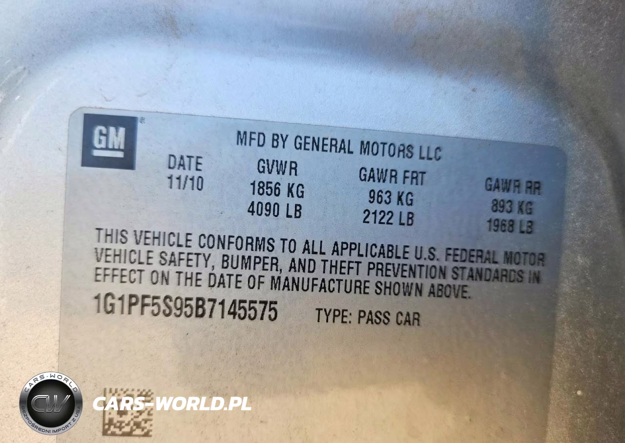 2011 Chevrolet Cruze Lt VIN:1G1PF5S95B7145575 - 12