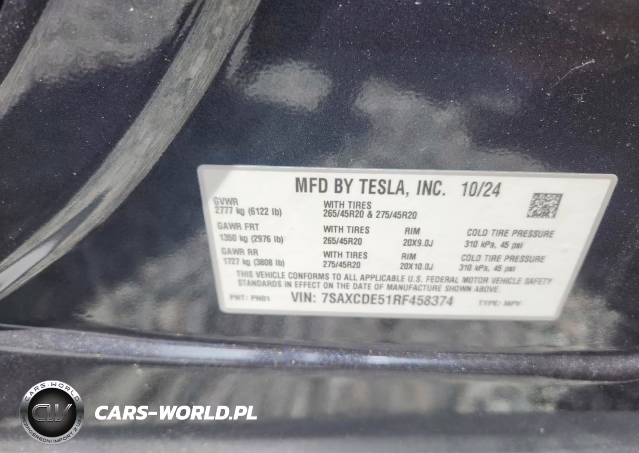 2024 Tesla Model X VIN:7SAXCDE51RF458374 - 12