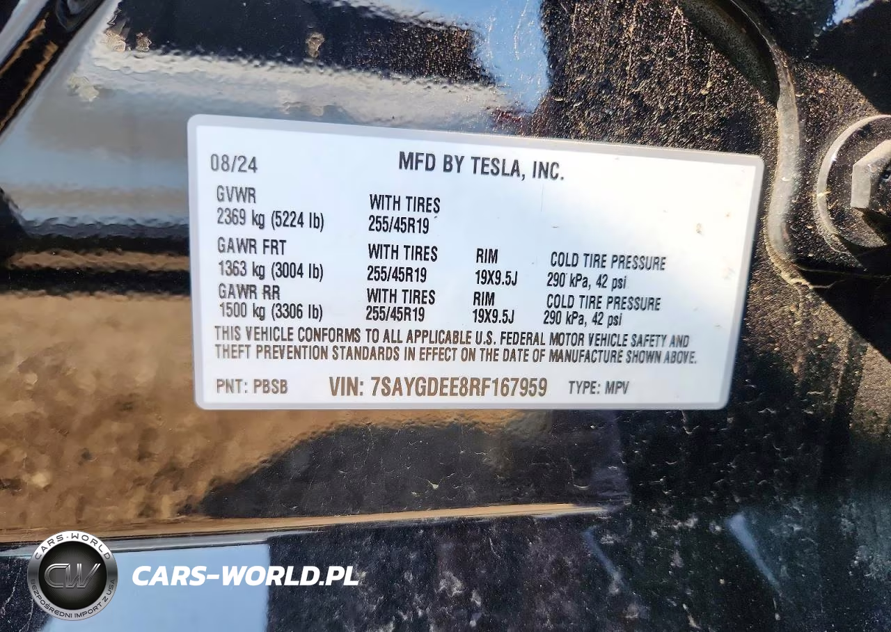 2024 Tesla Model Y VIN:7SAYGDEE8RF167959 - 12