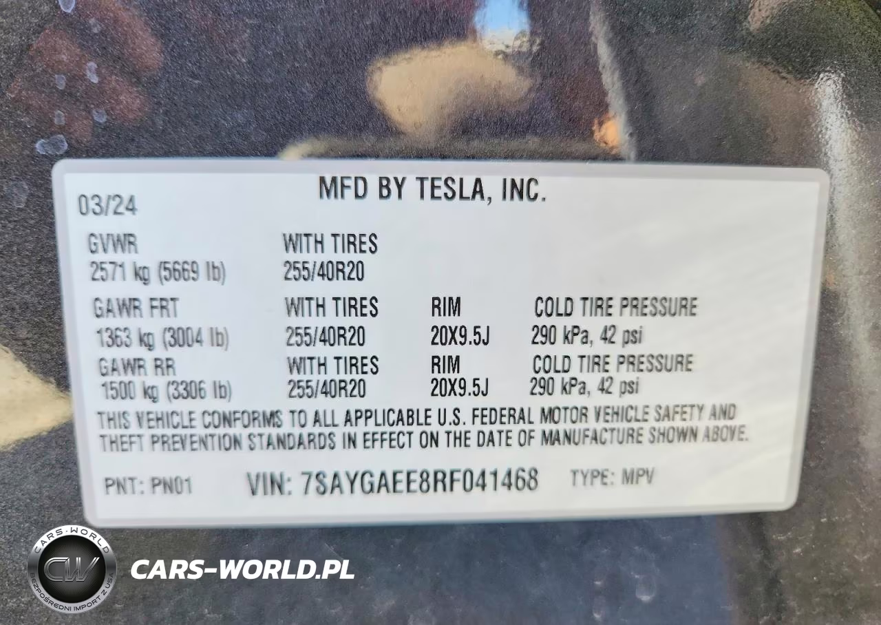2024 Tesla Model Y VIN:7SAYGAEE8RF041468 - 14