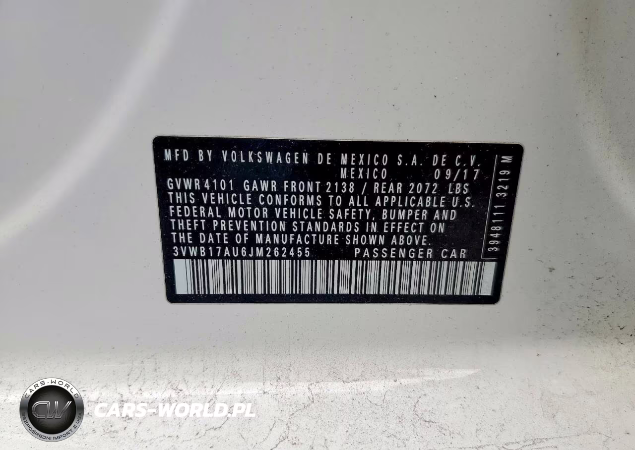 2018 Volkswagen Golf S VIN:3VWB17AU6JM262455 - 13
