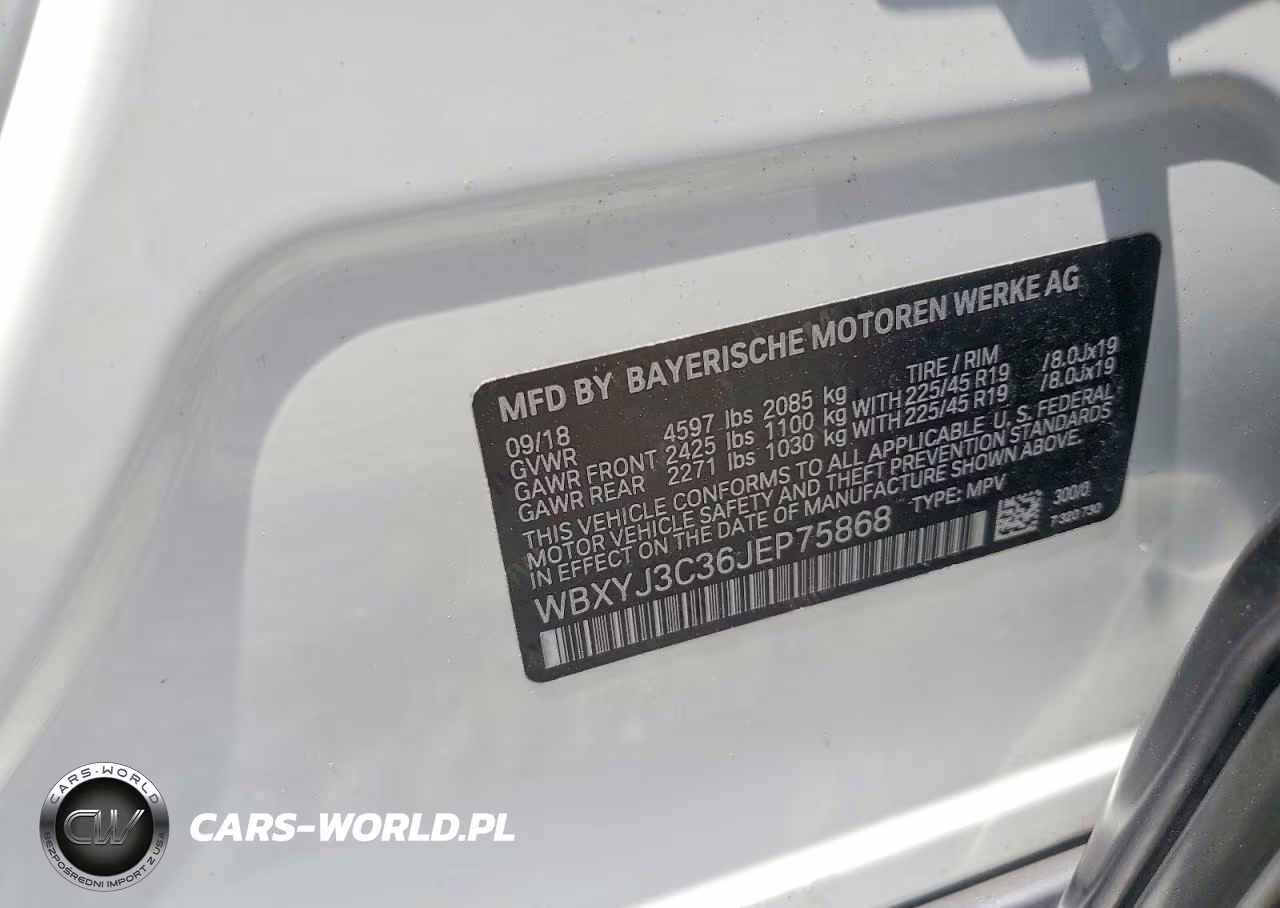 2018 BMW X2 Sdrive28I VIN:WBXYJ3C36JEP75868 - 13