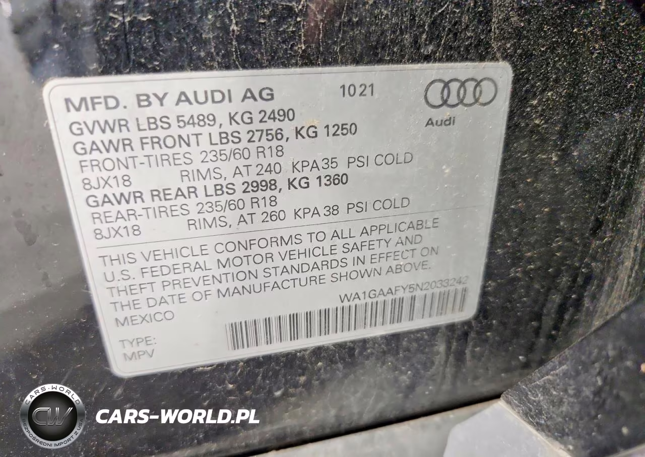 2022 Audi Q5 Premium 45 VIN:WA1GAAFY5N2033242 - 14