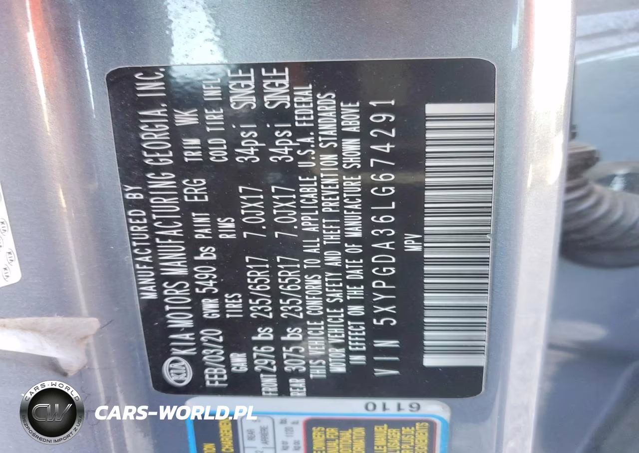 2020 Kia Sorento Lx VIN:5XYPGDA36LG674291 - 12