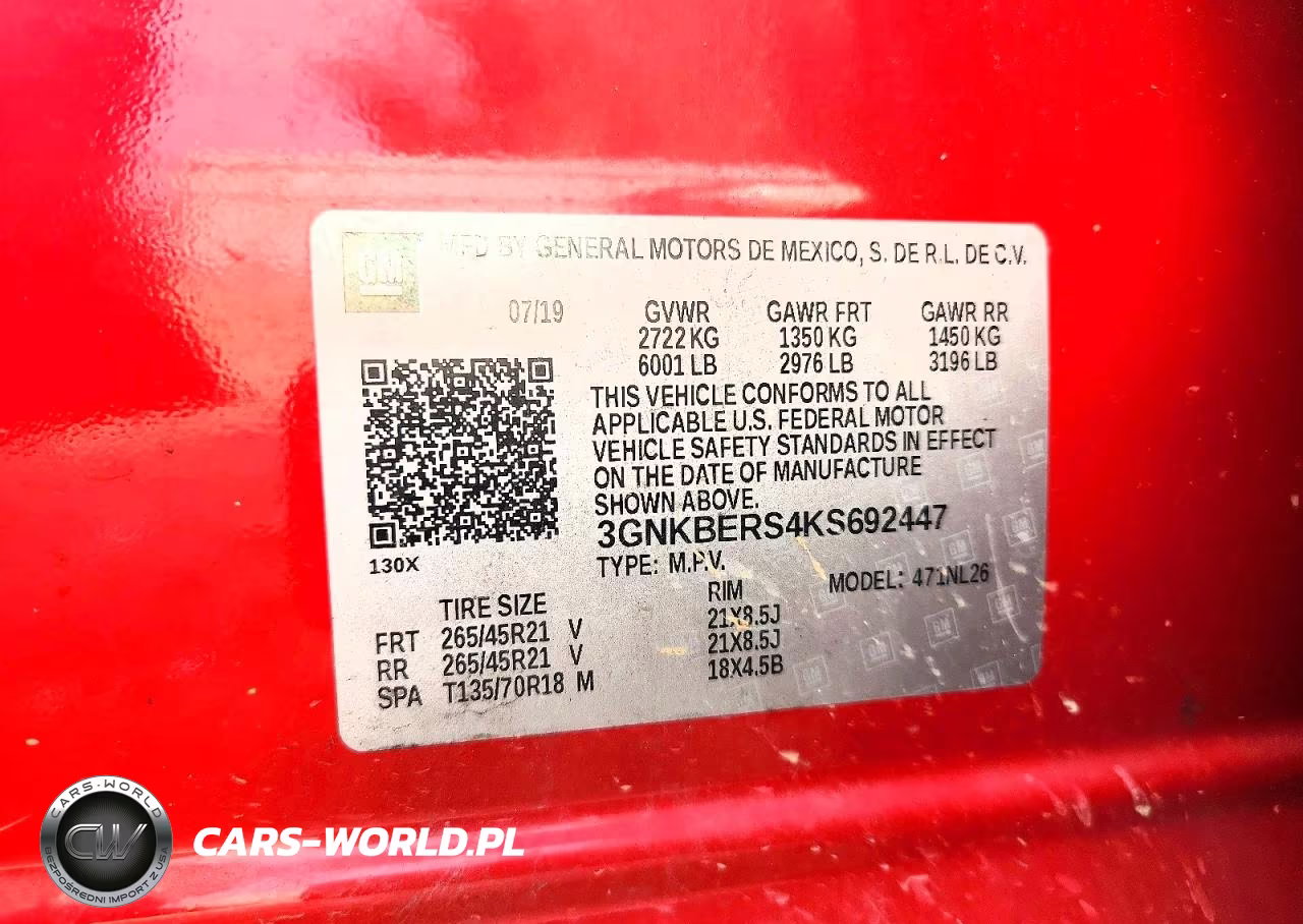 2019 Chevrolet Blazer Rs VIN:3GNKBERS4KS692447 - 13