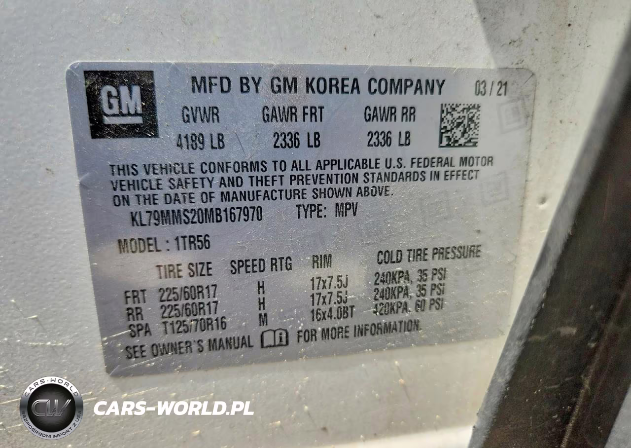2021 Chevrolet Trailblazer Ls VIN:KL79MMS20MB167970 - 14