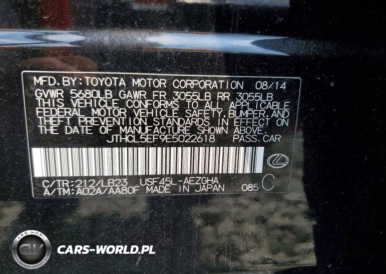 2014 Lexus Ls 460 VIN:JTHCL5EF9E5022618 - 12
